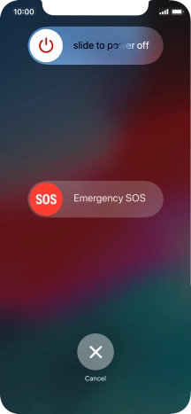 Press and drag the power off icon right. Press and drag the power off icon right.
