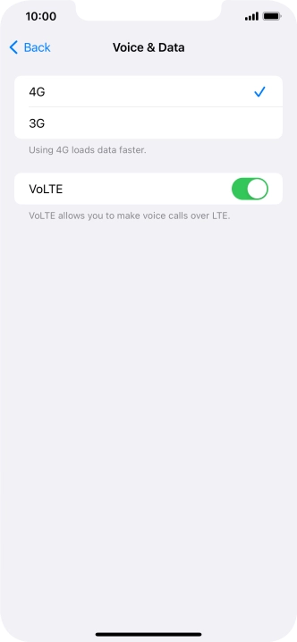Press the required network mode. Press the required network mode.