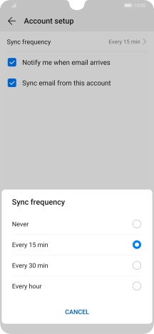 Press the required setting. Press the required setting.