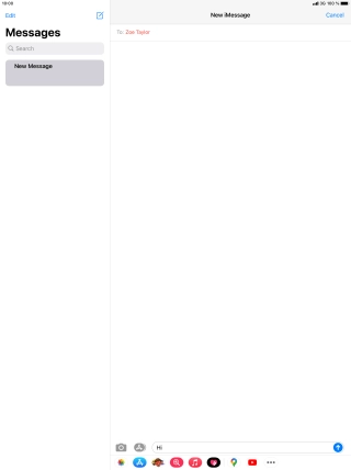 Press the send icon. Press the send icon.