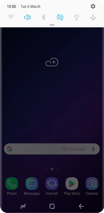 Press the settings icon. Press the settings icon.