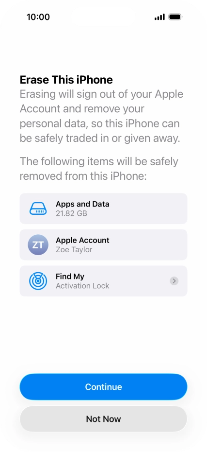 Press Continue. Press Continue.