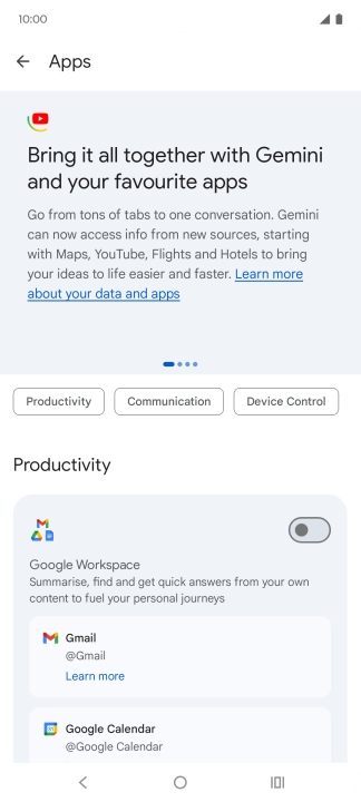Press the indicator next to the required extension to turn on the function. Press the indicator next to the required extension to turn on the function.