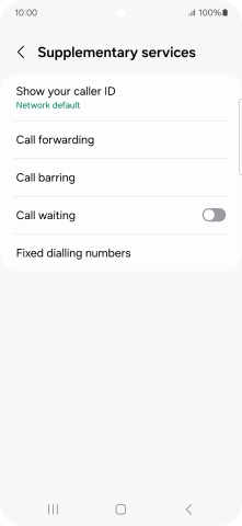 Press Call forwarding. Press Call forwarding.
