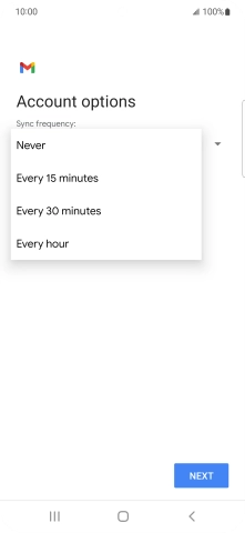 Press the required setting. Press the required setting.
