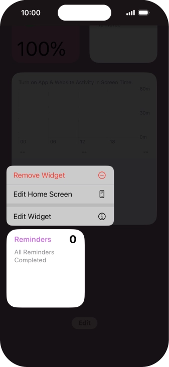 Press Remove Widget. Press Remove Widget.