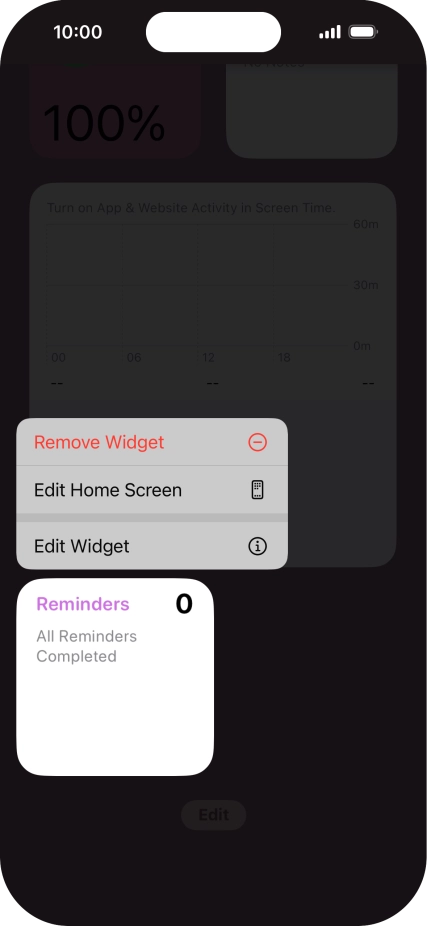 Press Remove Widget. Press Remove Widget.