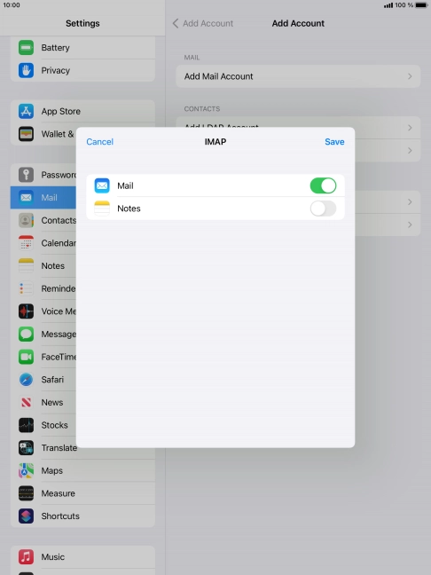 Press Save. Your email account has now been set up. To select more settings for incoming and outgoing server, proceed with the following steps. Press Save. Your email account has now been set up. To select more settings for incoming and outgoing server, proceed with the following steps.