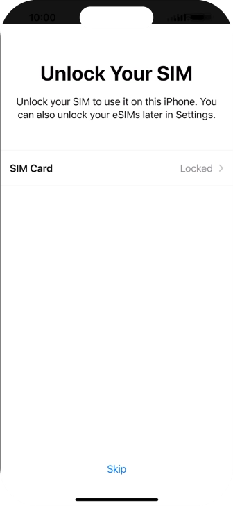 Press SIM Card. Press SIM Card.