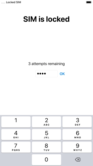 If your SIM is locked, key in your PIN and press OK. If your SIM is locked, key in your PIN and press OK.