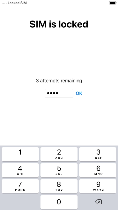 If your SIM is locked, key in your PIN and press OK. If your SIM is locked, key in your PIN and press OK.