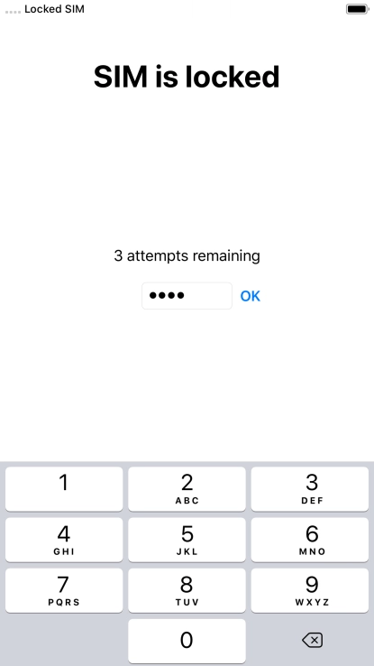 If your SIM is locked, key in your PIN and press OK. If your SIM is locked, key in your PIN and press OK.
