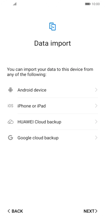You can transfer the contents of another phone to your phone when it's activated for the first time and after a factory reset. When this screen is displayed, your phone is ready to transfer contents from another phone. You can transfer the contents of another phone to your phone when it's activated for the first time and after a factory reset. When this screen is displayed, your phone is ready to transfer contents from another phone.