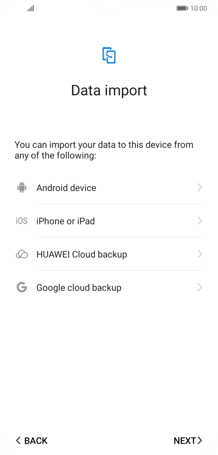 You can transfer the contents of another phone to your phone when it's activated for the first time and after a factory reset. When this screen is displayed, your phone is ready to transfer contents from another phone. You can transfer the contents of another phone to your phone when it's activated for the first time and after a factory reset. When this screen is displayed, your phone is ready to transfer contents from another phone.