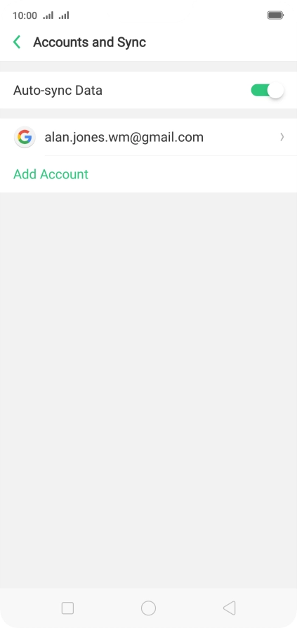 Press the required account. Press the required account.