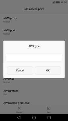 Key in default and press OK. Key in default and press OK.