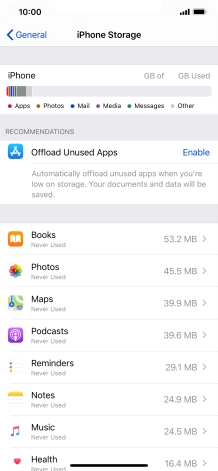 Press the required app. Press the required app.