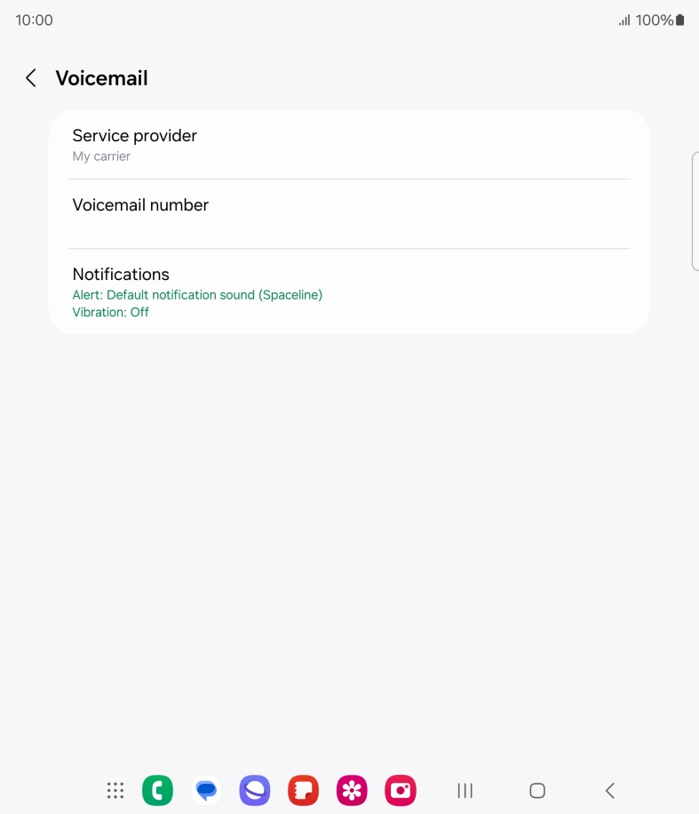 Press Voicemail number. Press Voicemail number.
