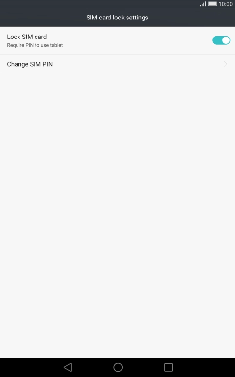 Press Lock SIM card to turn the function on or off. Press Lock SIM card to turn the function on or off.