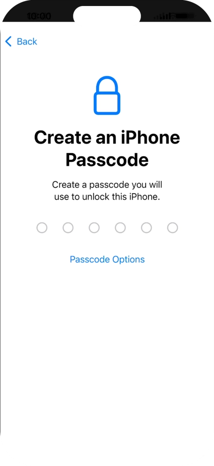 Press Passcode Options. Press Passcode Options.