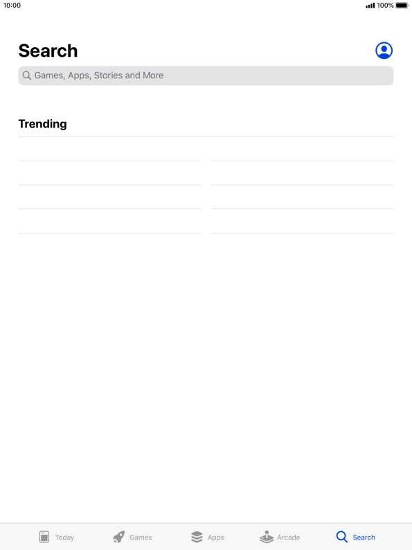 Press the search field. Press the search field.