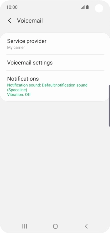 Press Voicemail settings. Press Voicemail settings.