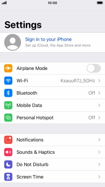 Press Sign in to your iPhone. Press Sign in to your iPhone.