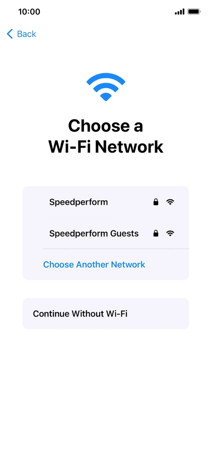 Press the required Wi-Fi network. Press the required Wi-Fi network.