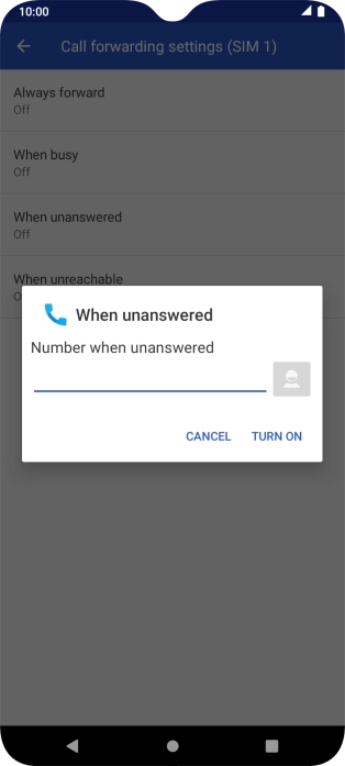 Key in +61414121121 and press TURN ON. Key in +61414121121 and press TURN ON.