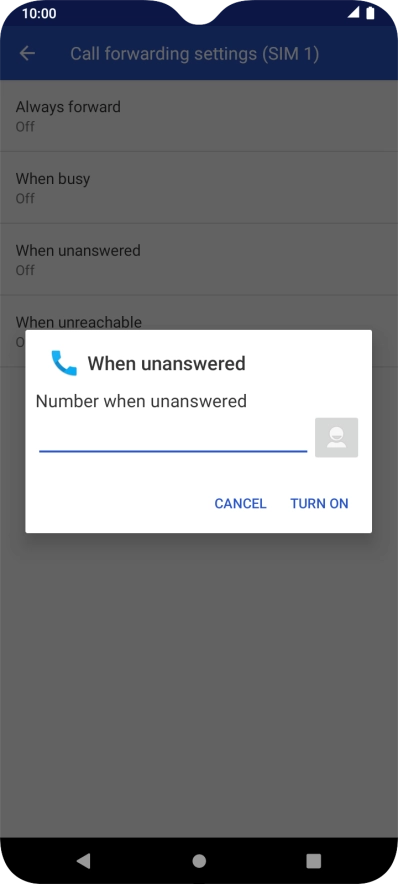 Key in +61414121121 and press TURN ON. Key in +61414121121 and press TURN ON.