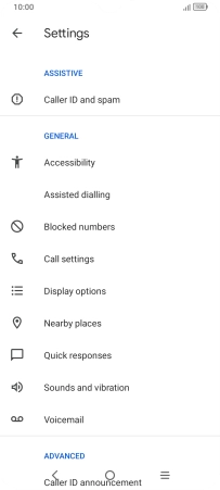 Press Call settings. Press Call settings.