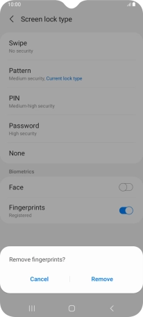 Press Remove. Press Remove.