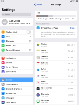Press the required app. Press the required app.