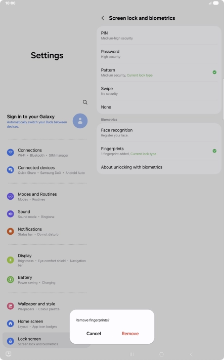 Press Remove. Press Remove.