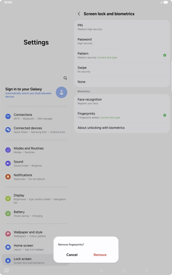 Press Remove. Press Remove.