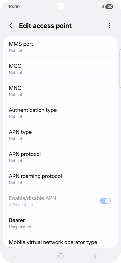 Press MMS port. Press MMS port.