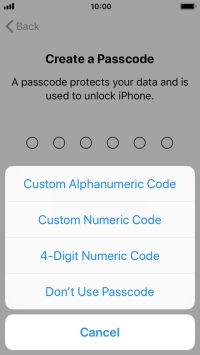 Follow the instructions on the screen to turn on use of phone lock code or press Don't Use Passcode. Follow the instructions on the screen to turn on use of phone lock code or press Don't Use Passcode.