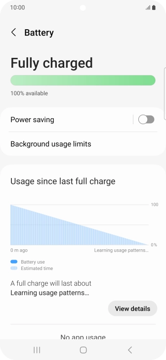 Press Power saving. Press Power saving.