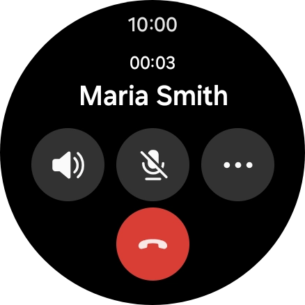 Press the end call icon. Press the end call icon.