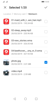 Press the confirm icon. Press the confirm icon.
