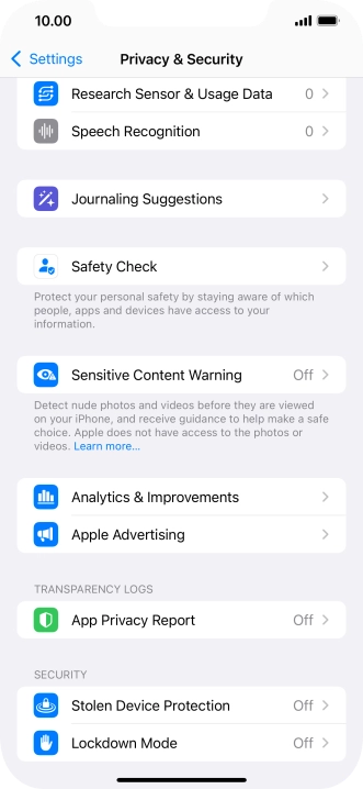 Press App Privacy Report. Press App Privacy Report.