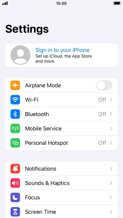 Press Sign in to your iPhone. Press Sign in to your iPhone.