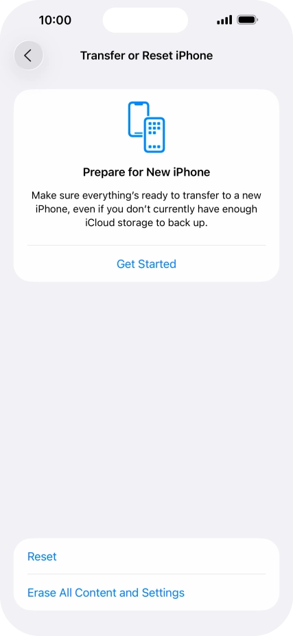 Press Reset. Press Reset.