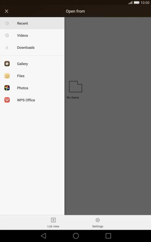 Press Gallery and go to the required folder. Press Gallery and go to the required folder.