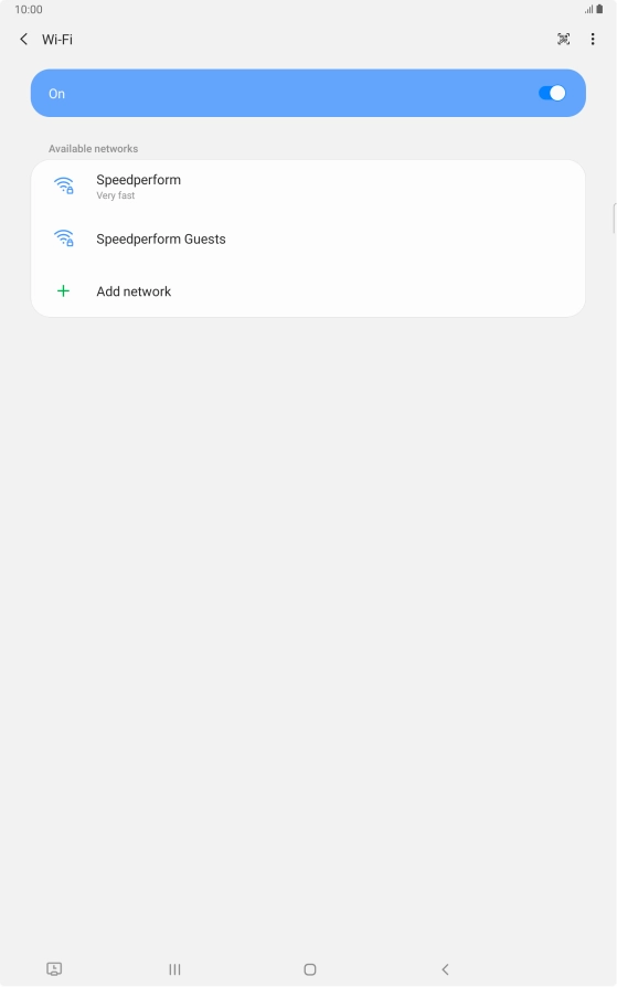Press the required Wi-Fi network. Press the required Wi-Fi network.