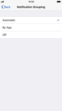 Press the required setting. Press the required setting.