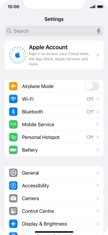 Press Apple Account. Press Apple Account.