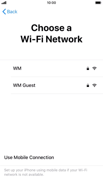 Press the required Wi-Fi network. Press the required Wi-Fi network.