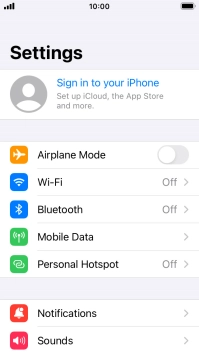 Press Sign in to your iPhone. Press Sign in to your iPhone.