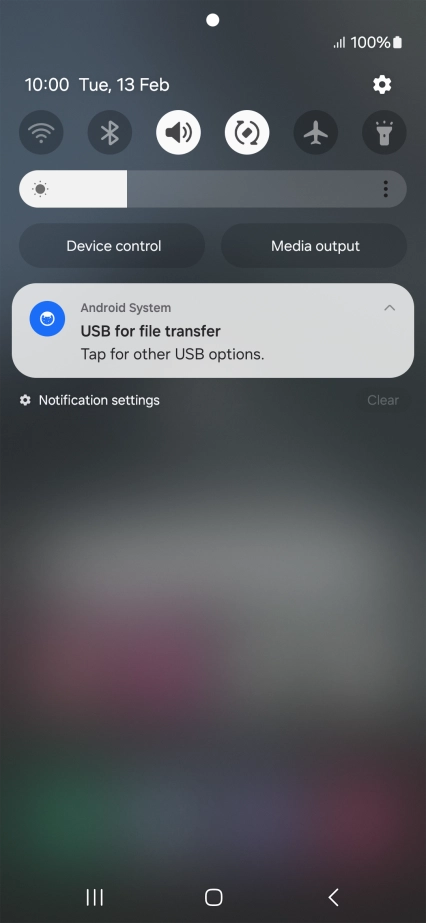 Press Tap for other USB options.. Press Tap for other USB options..